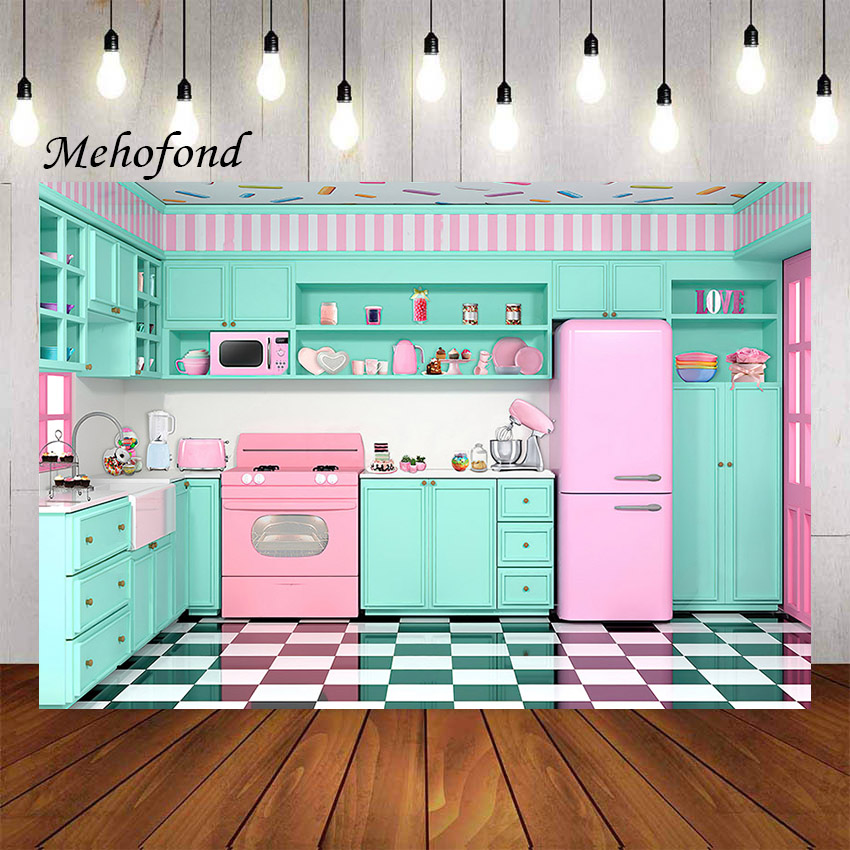 Kitchen Baking Background - Фотофон Mehofond МИС пастелитос кухня розовые