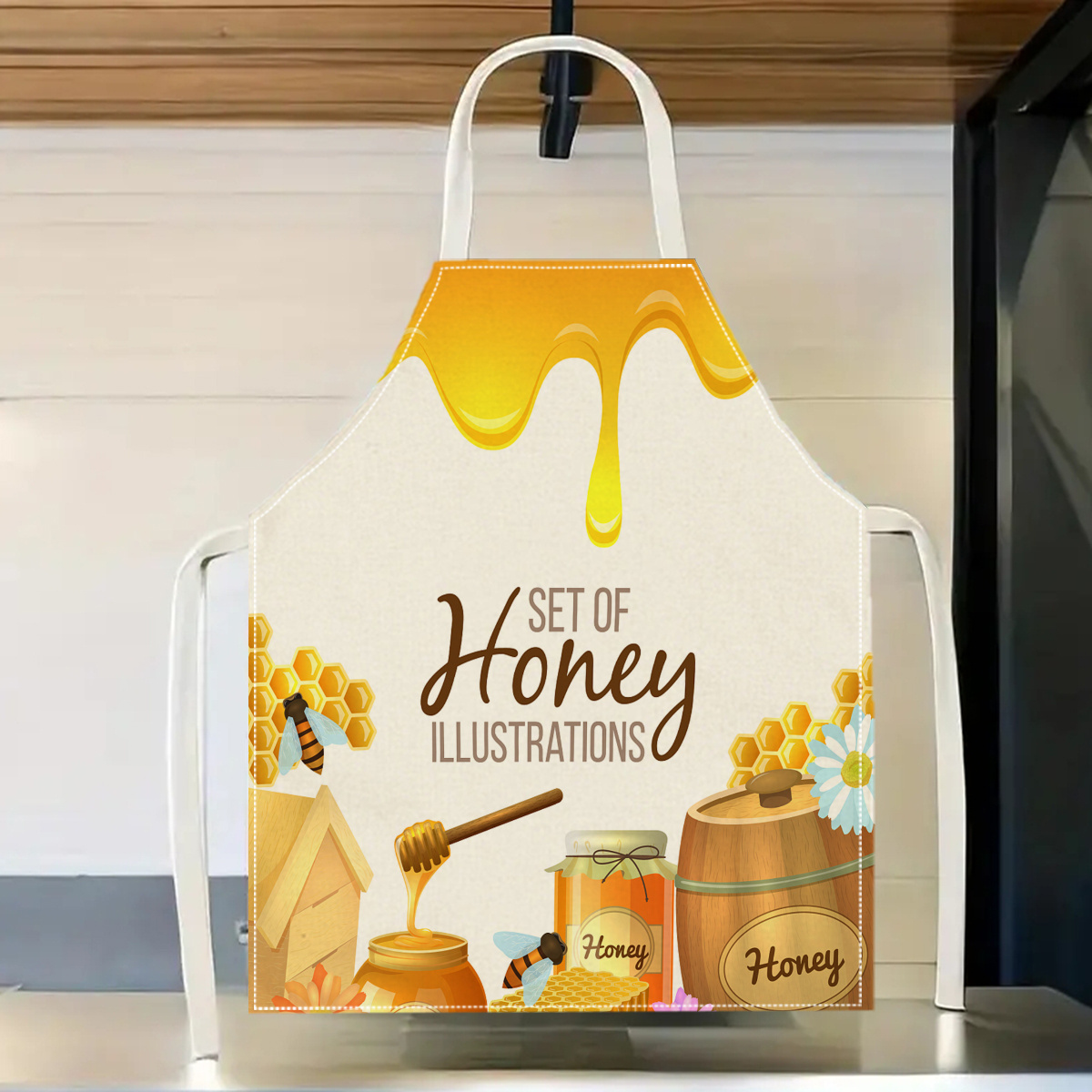 Kitchen Baking Area Ideas - Фартук с изображением пчелы, 1 шт.,