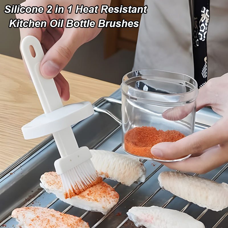 Pastry Brush Silicone - Термостойкая кухонная кисточка 2-в-1 для масла