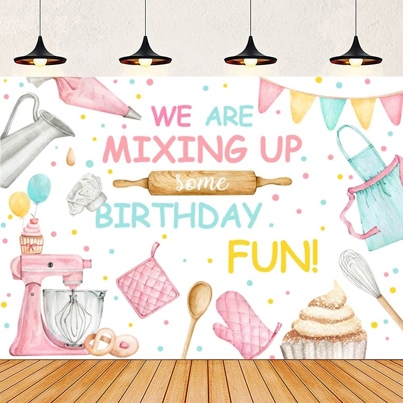 Kitchen Baking Background - Розовый фон для фотосессии на тему