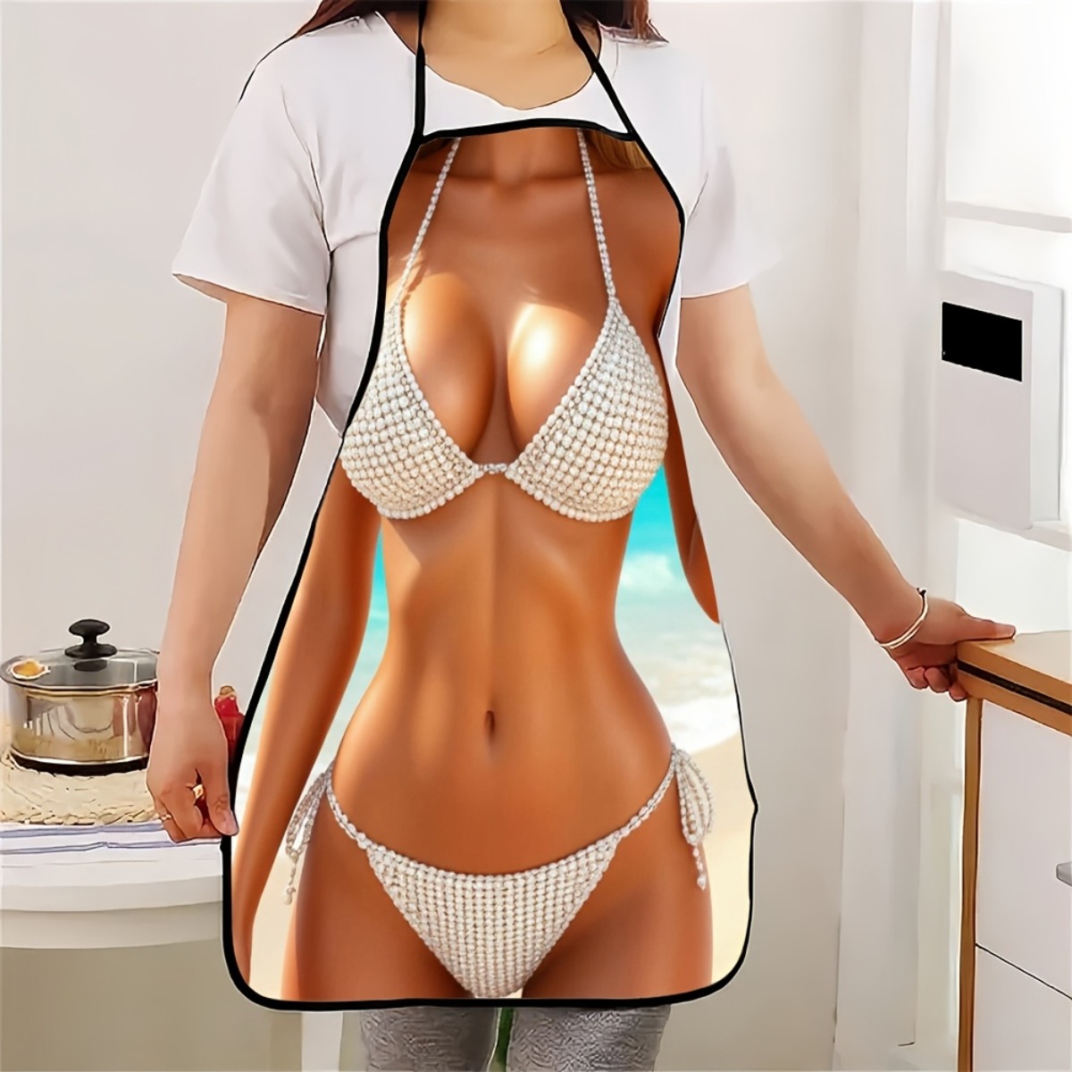 Фартук с принтом бикини, 1 шт. – обзор и цена Baking Kitchen At Home