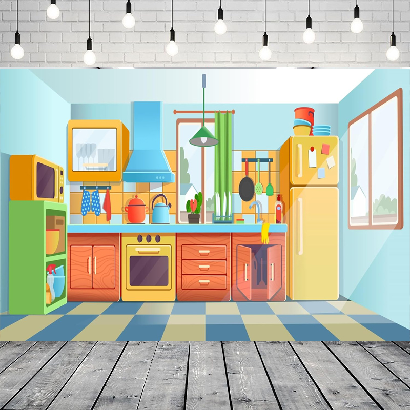 Фон для фотосъемки для детей,  – обзор и цена Kitchen Baking Background