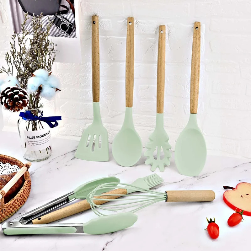 Набор из 12 предметов, силикон – обзор и цена Kitchen Baking Utensil Set